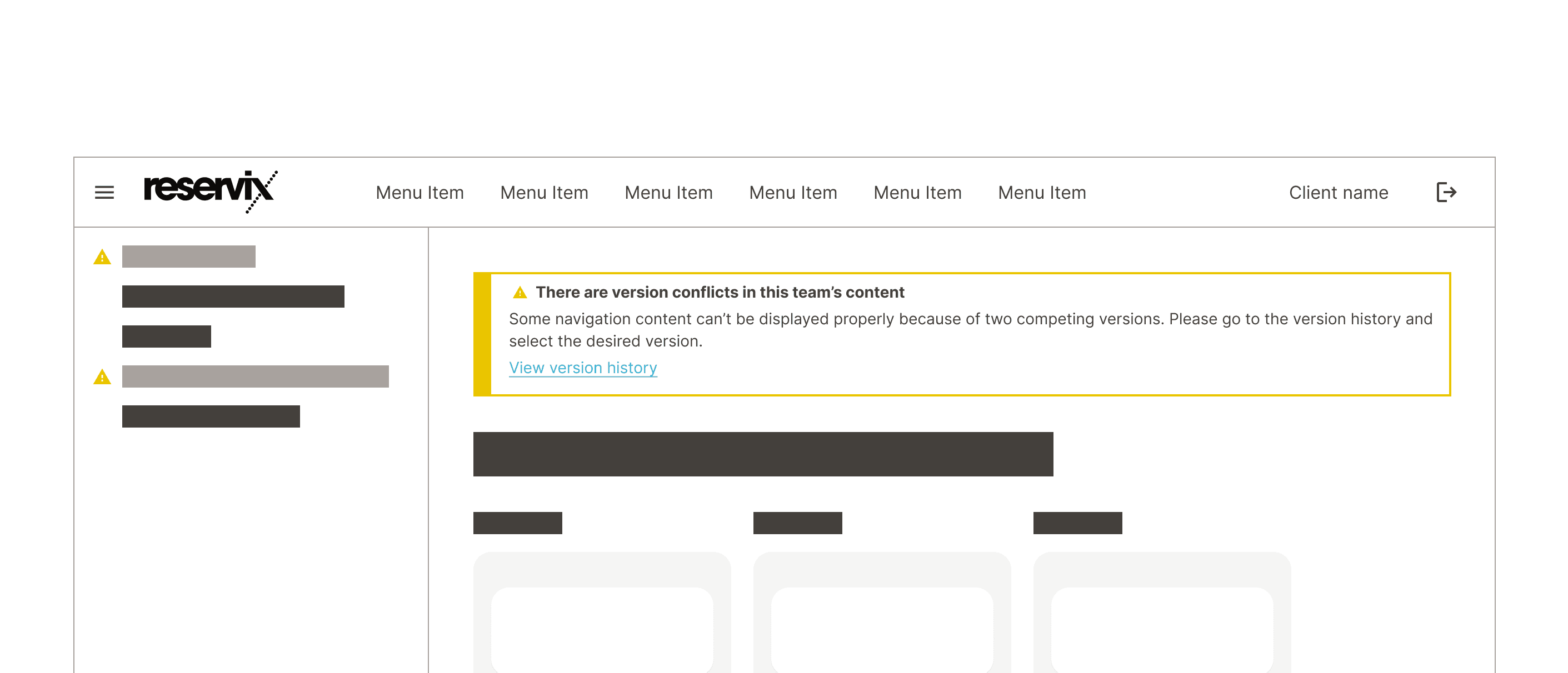 Don't place section messages in unaffected sections.